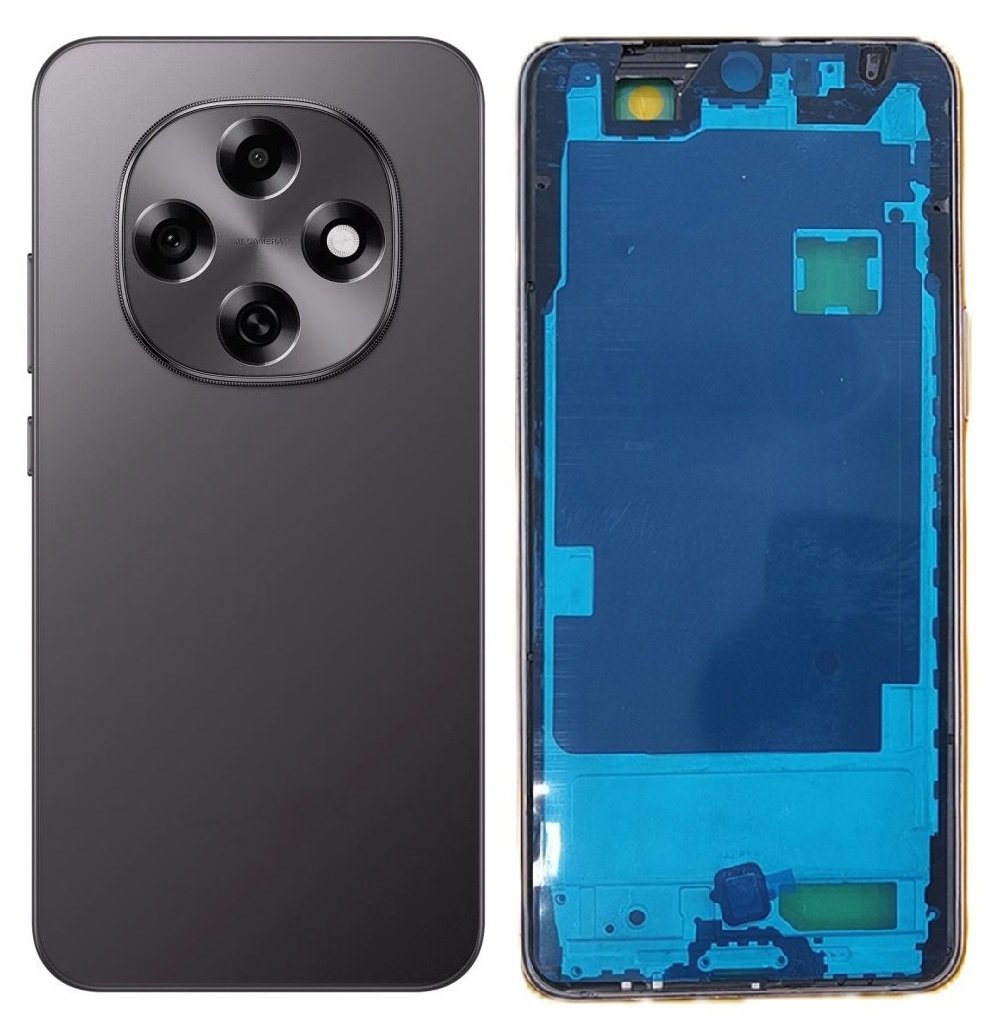 Oppo F31 Pro 5G Full Body Housing Replacement Back Frame Middle Chassis with Side Keys – Black & Gold